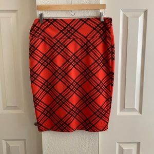 3 for $10 - Red plaid “Gwen” skirt